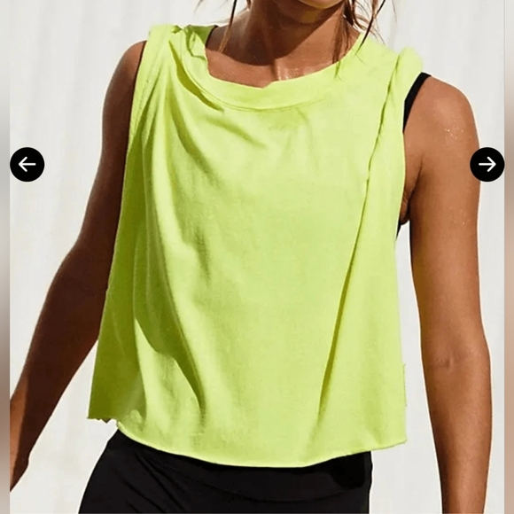 NWOT FP Movement Inspire Tank Top In Highlighter Yellow - Picture 4 of 4